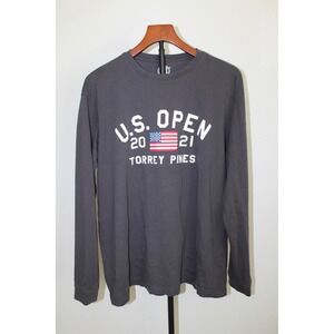 Ahead Mens US Open 2021 Torrey Pines Long Sleeve T-Shirt Charcoal Gray Large